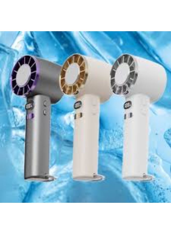 WUJI Ice Cold Handheld Fan – Powerful High-Speed Portable Cooling Fan, Rechargeable USB Mini Fan - Image 3