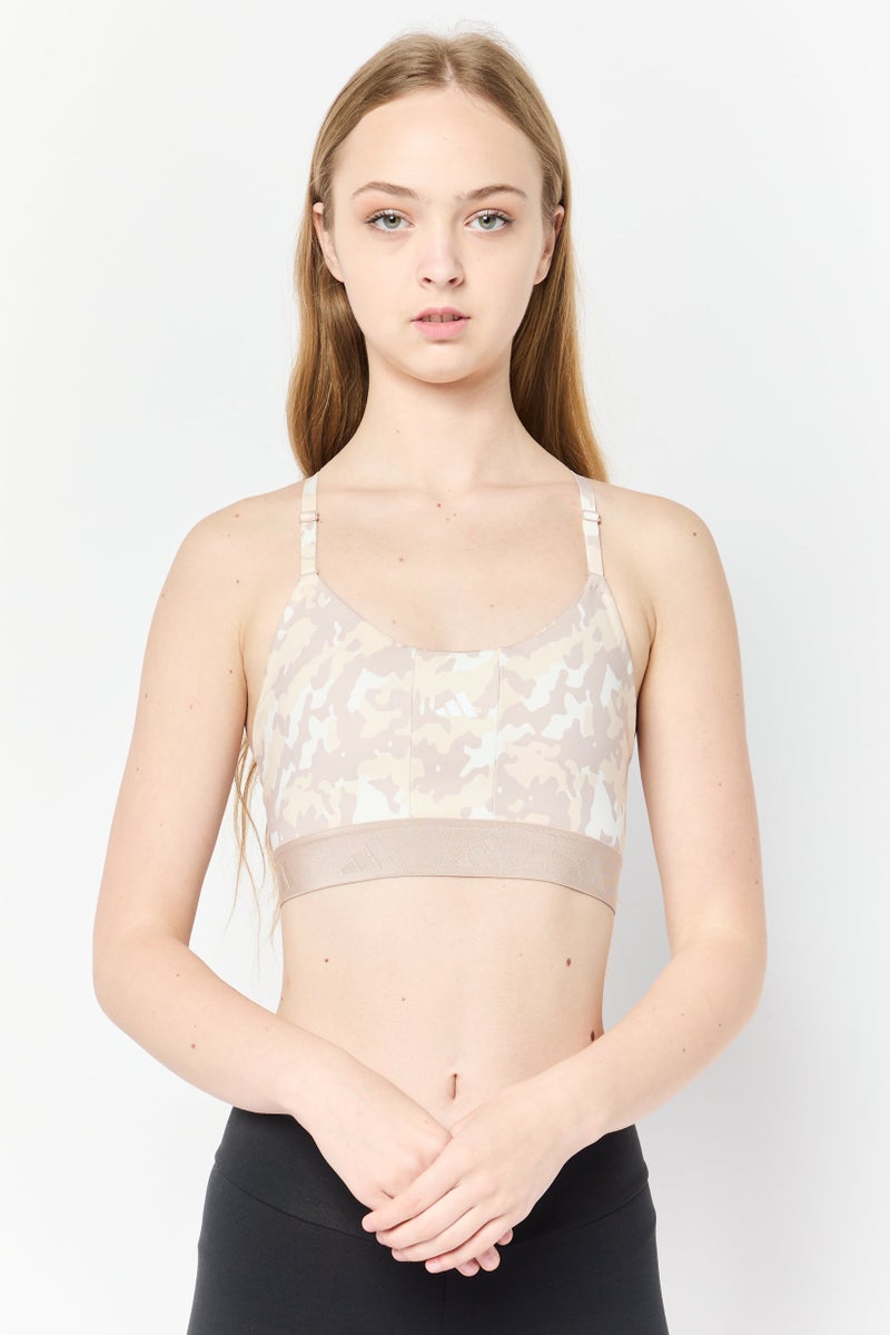 Adidas Women Camouflage Padded Sports Bra, Multicolor - Image 1