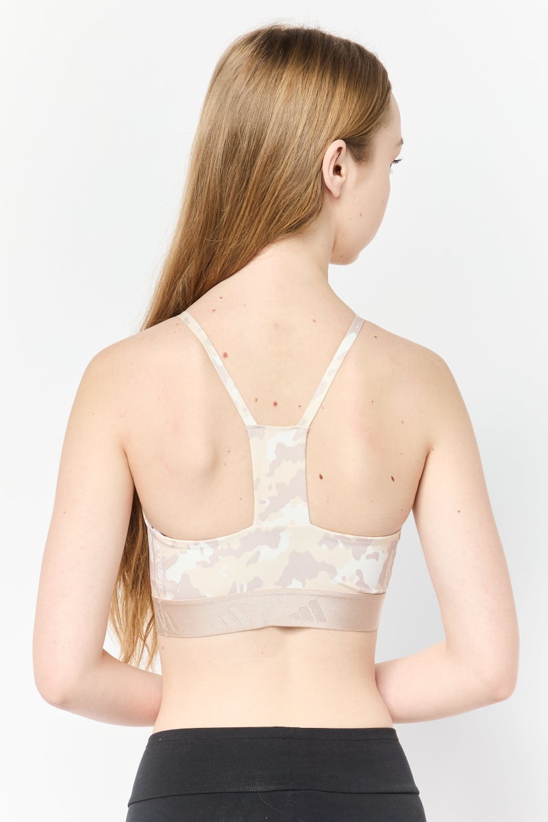 Adidas Women Camouflage Padded Sports Bra, Multicolor - Image 2