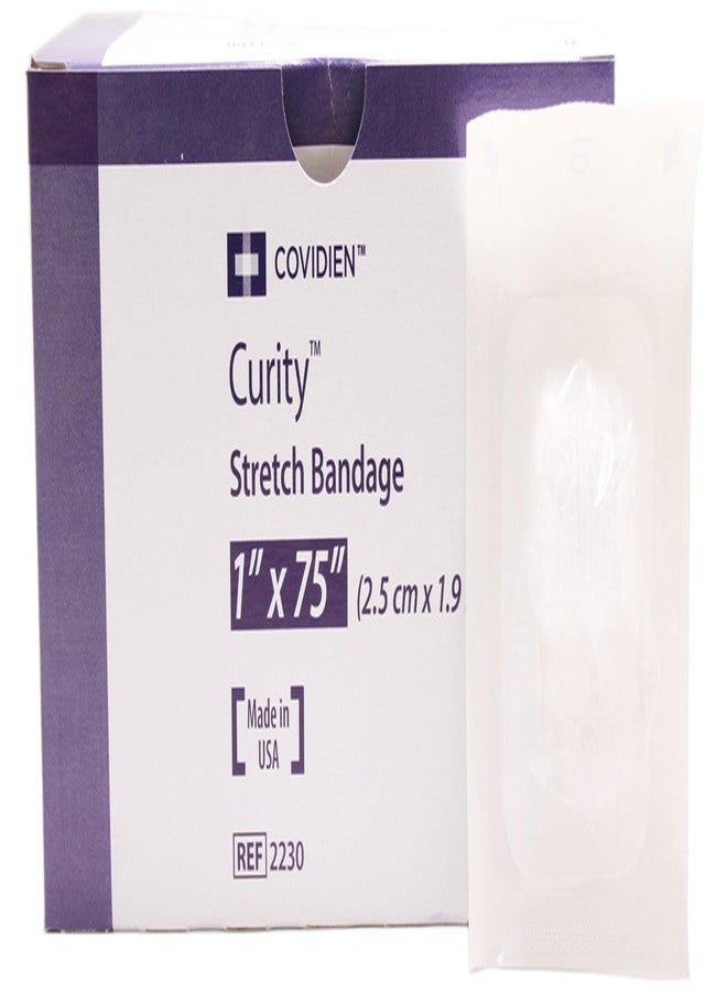 Kendall Curity Sterile Gauze Stretch Bandages 1" x 75" - Box of 12