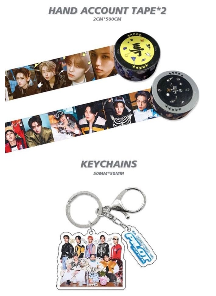 EHOME Stray Kids 5-Star Gift Box With Lomo Cards, Acrylic Stand, Hand Account Tape, Keychain, Lanyard, Stickers, Photo Card  - Image 4
