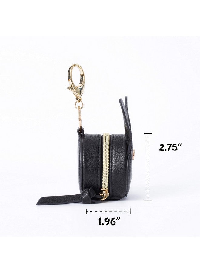 MOMINSIDE Pacifier Case Holder With Clip, Pacifier Charm Pod Cute Rabbit Bag Charm Purse Charm Clasp to Easily Attach to Diaper Bags or Purse, Holds 2 Pacifiers, Black - Image 5