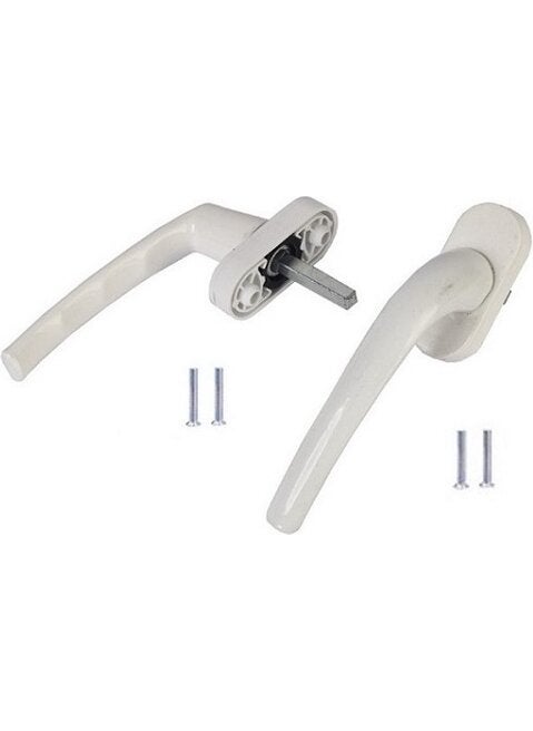 Four Season - 2 Pieces White Colored Aluminum Casting Painted PVC Pimapen Window Handle - Image 1