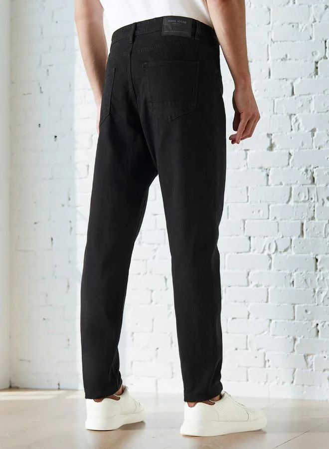Splash FAV BLACK Tapered Fit Jeans with Pockets for Men | Best Price UAE