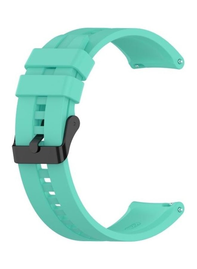 NIBEMINENT Silicone Replacement Strap Watchband with Black Steel Buckle For Huawei Watch GT 2 Pro Blue  - Image 1