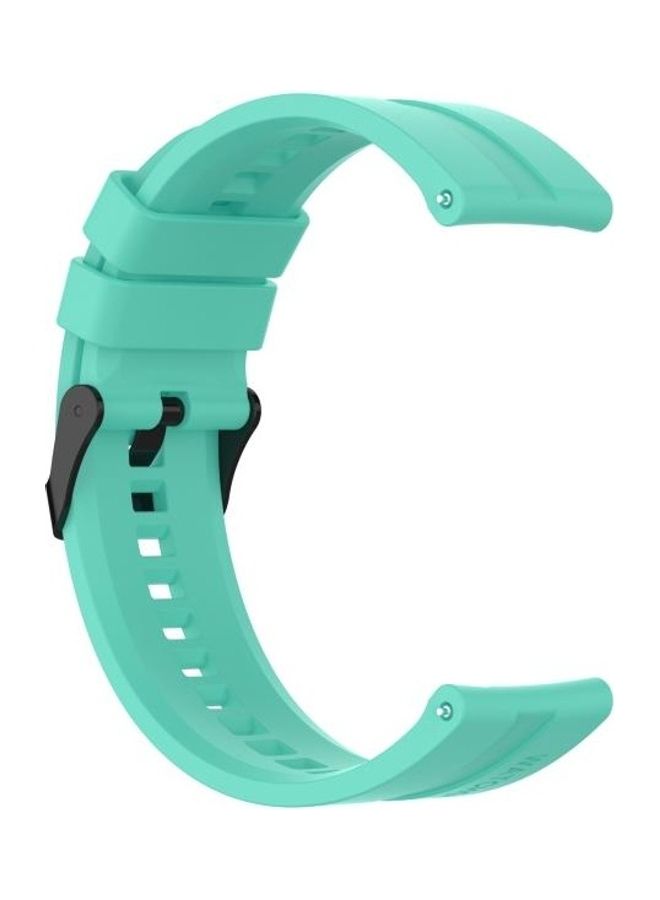 NIBEMINENT Silicone Replacement Strap Watchband with Black Steel Buckle For Huawei Watch GT 2 Pro Blue  - Image 3