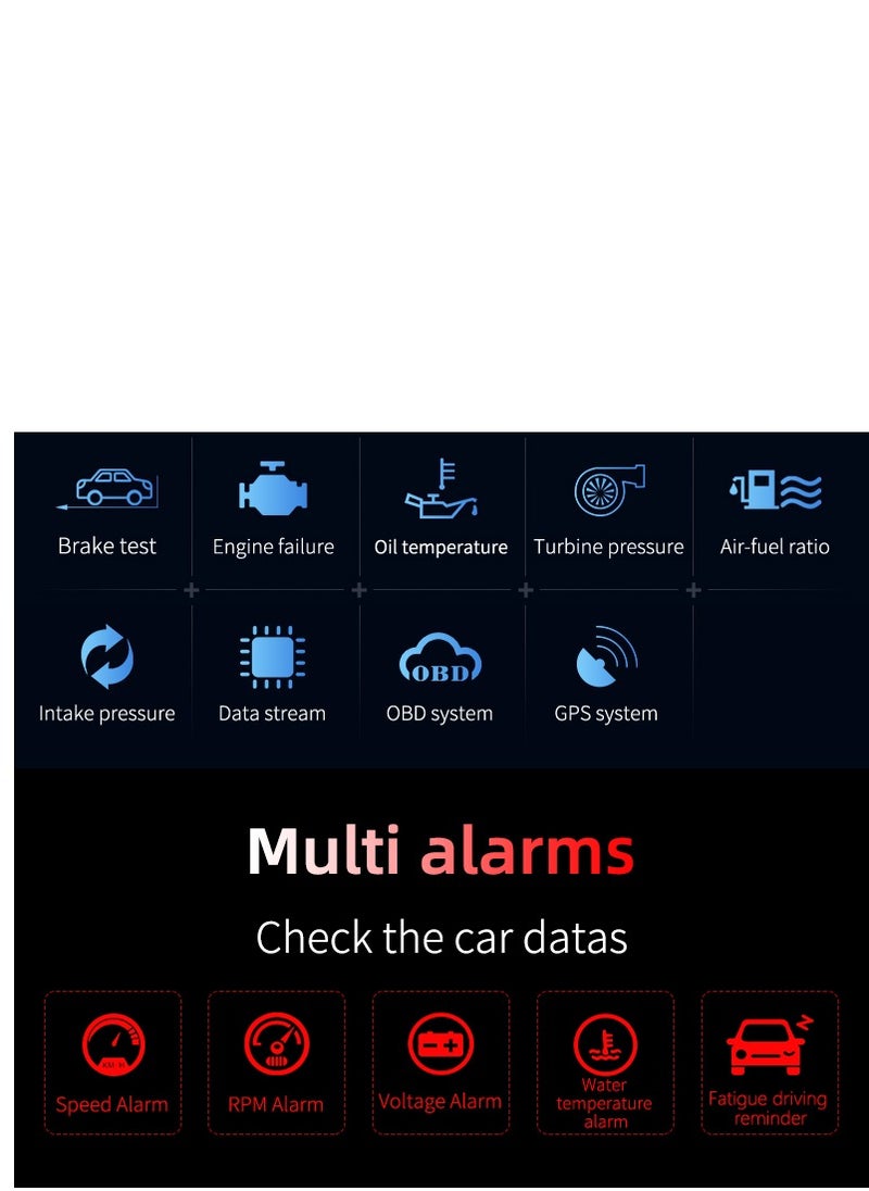 جولف لينك - شاشة عرض أمامية GULFLINK (HUD) عداد سرعة السيارة P20 - Image 1
