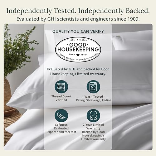 California Design Den Natural 100 Cotton Sheets Twin XL Size Set Soft Sateen Twin XL Sheet Sets 12 Pockets Breathable and Durable Bedding for Dorm Rooms College Blue Hydrangea - Image 3