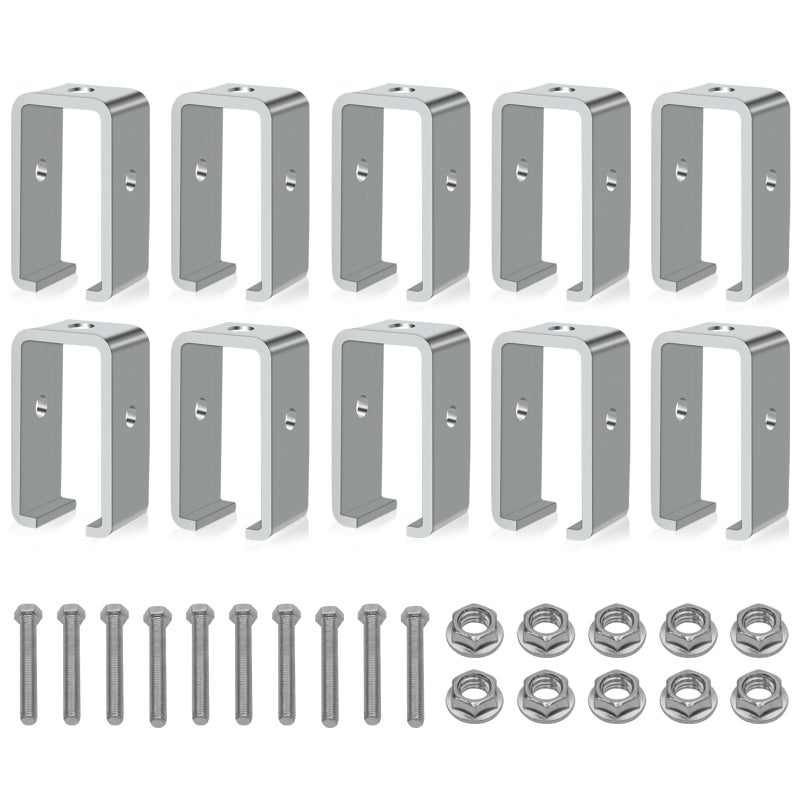 FBULWSEC 10 Pack Strut Channel Trolley Track Hanger Bracket For Unistrut P1834-Eg 1-5/8 Intermediate Support Hange Bracket For All 1-5/8"" Channel Trolley Track - Image 1