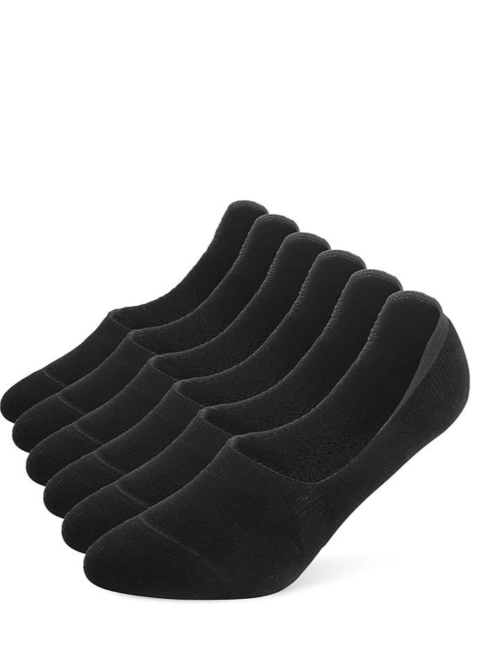 Diamond Toe 6 Pairs Mens Cushioned No-Show Sock - Combed Cotton Non-slip Loafer Sock - Invisible Liners - Size EU 40 to 45 (All Black-6 Pairs) - pzsku/Z4DC4D65C1A6DAA33208BZ/45/_/1727438309/ea75cbc7-a2ed-41ac-abb6-92edede35249