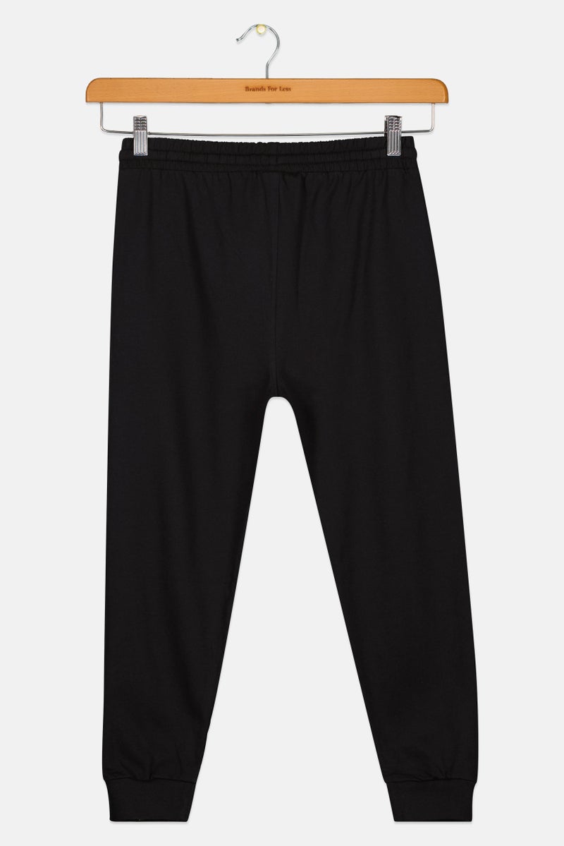 Naruto Kids Boy Graphic Print Drawstring Jogger Pants, Black - Image 3