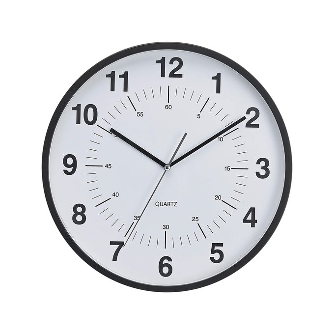 WALL CLOCK 12 INCH SYNCHRO BLACKMINUTE MODERN QUARTZ WALL CLOCKS BATTERY OPERATED SILENT NON TICKING HOME DECOR FOR LIVING ROOM KITCHEN BATHROOM