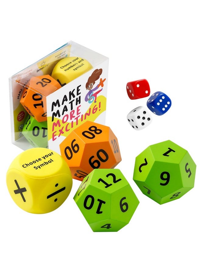 BETTERLINE Math Dice Game For Kids, Teens, And Adults | Math Skill Game | Fun Educational Activity | Mental Math Game For Family Entertainment, Teachers And Learning | Engaging Brain Exercise For All Ages  - Image 1