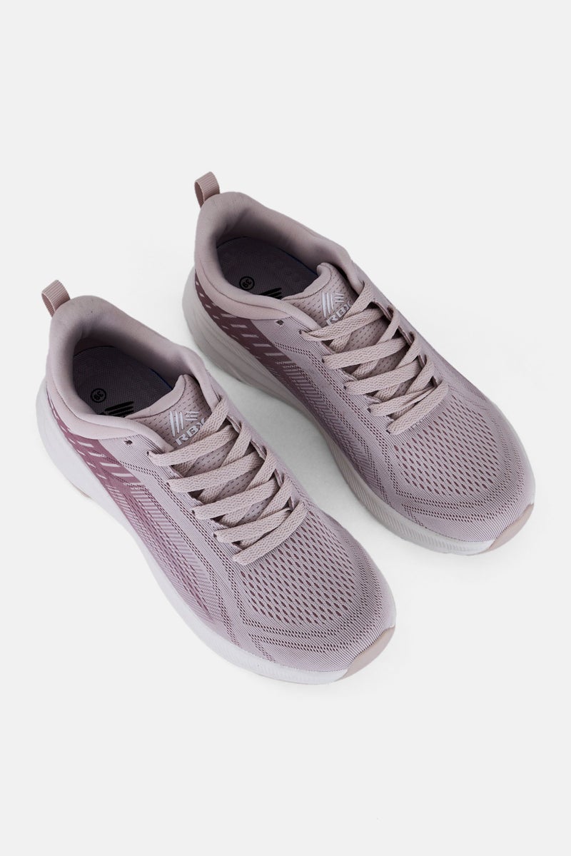 RBX أحذية جري نسائية مزودة بأربطة، وردي باهت - Image 3
