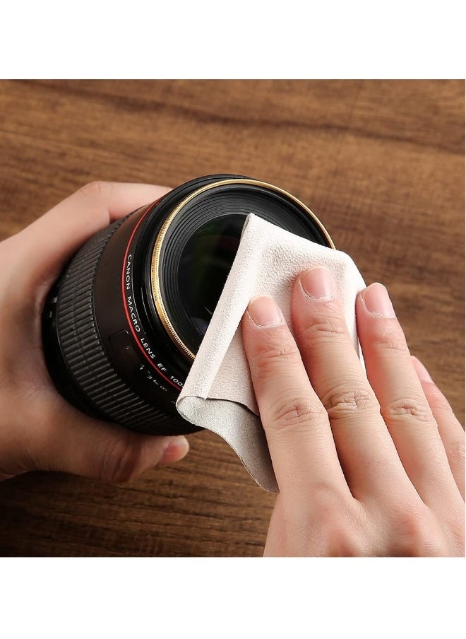 Generic - Eyeglasses Cleaning Cloth Set, Suede Lens Cleaning Cloths for Glasses, Screens, Phones, and Cameras (50 PCS, Grey) - Image 1