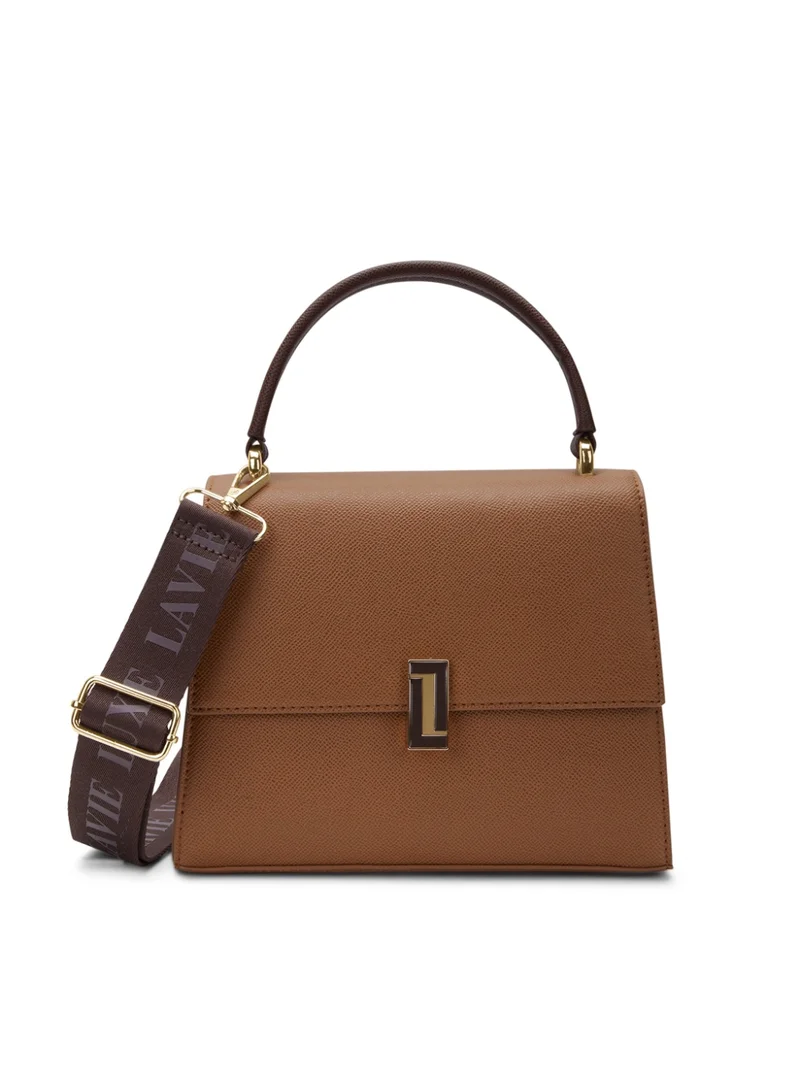 Lavie Luxe Women's Duo Merci Small Satchel Bag (Tan)