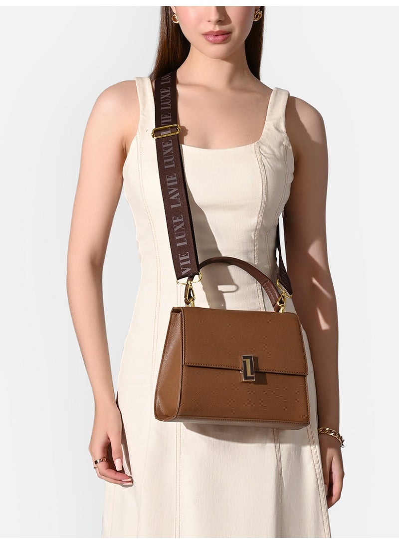 لافي حقيبة نسائية فاخرة ميرسي صغيرة مزدوجة لون تان - Image 2