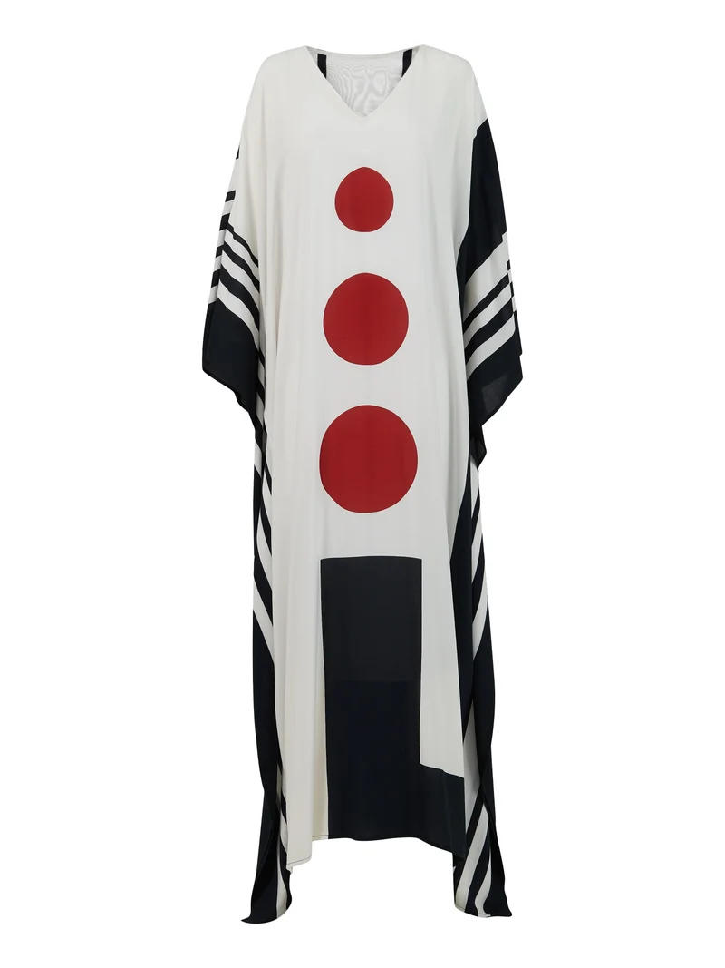 leem Patterned Print Kaftan
