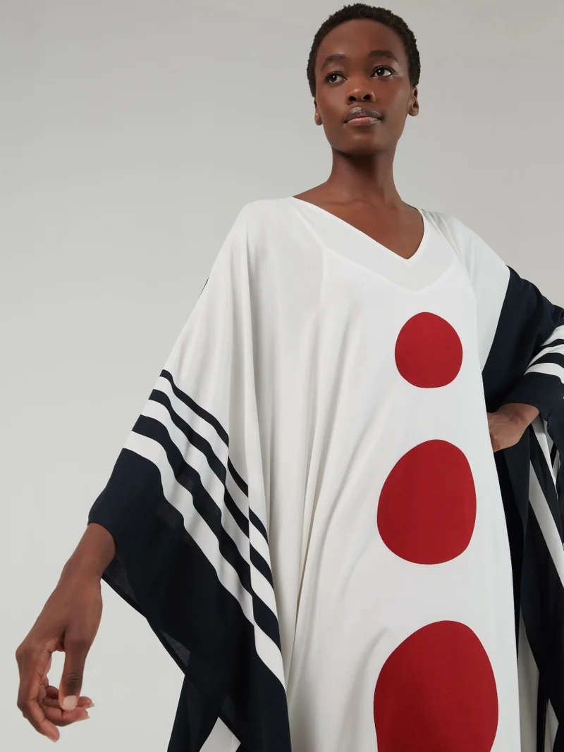 leem Patterned Print Kaftan