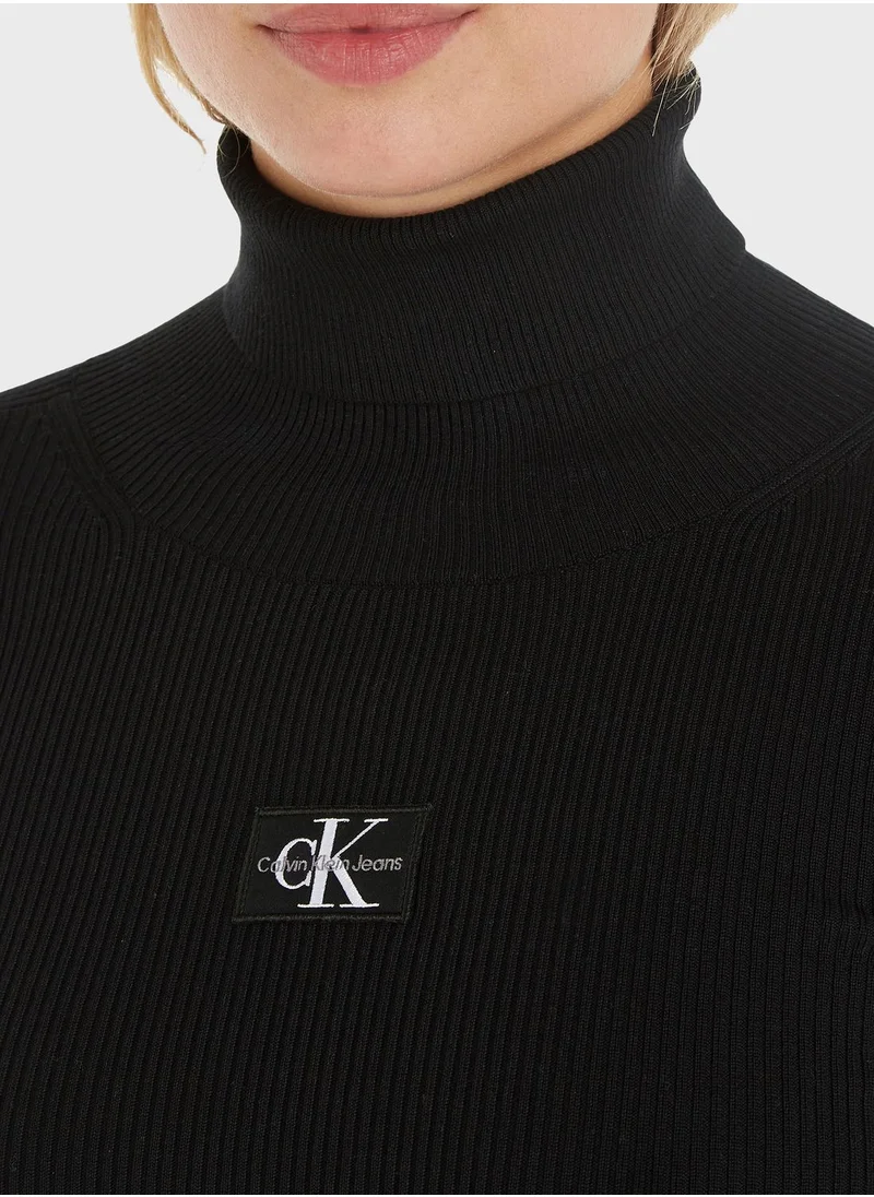 Calvin Klein Jeans Turtle Neck Knitted Dress