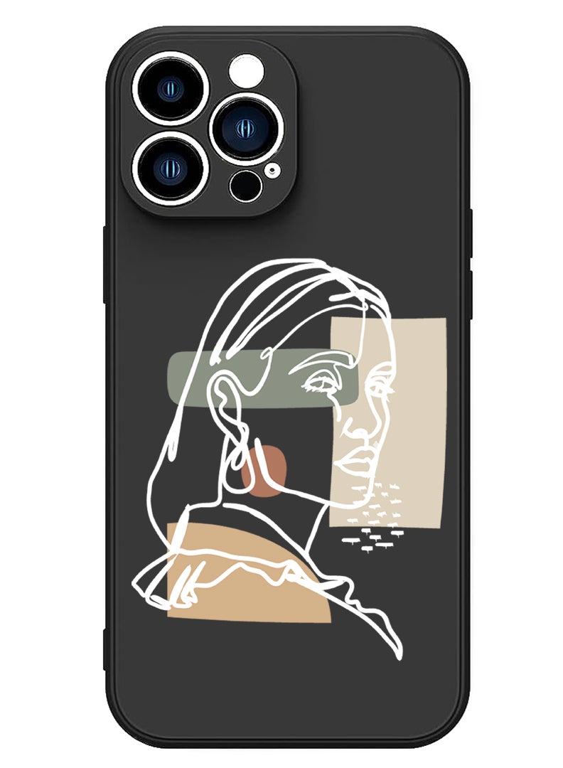 Theodor Protective Slim Fit Case Liquid Silicone Cover with Full Body Protection Anti-Scratch Shockproof Case For iPhone 12 Pro Max Black  - Women W - Image 1