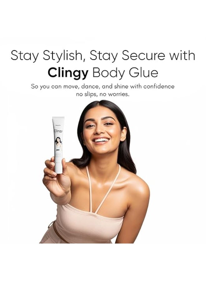 Masofta Clingy Body Glue | Liquid Fashion Tape – Sweat-Resistant, Skin-Safe Adhesive for Fashion & Styling | Strapless Outfit & Dress Fixer, Clothing Hold Roll-On, Secure Fit, Non-Irritating | 20 ml - Image 4