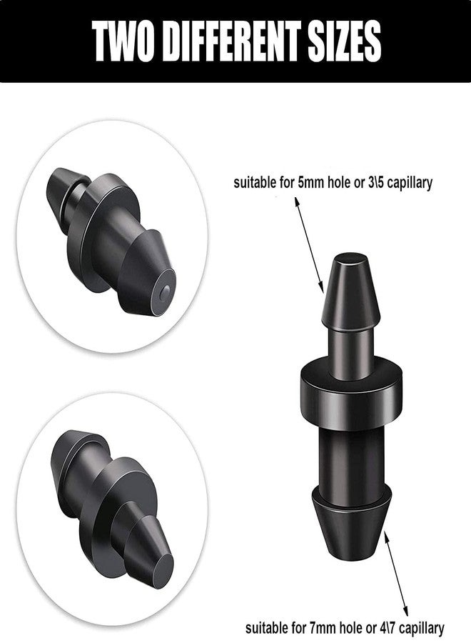 ROZESAZZ 60 Pieces Drip Irrigation 1/4" Barbed Tubing End Plugs,Barbed Connectors End Cap for Drip or Sprinkler Systems - Image 2