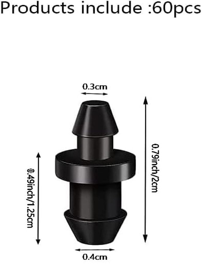 ROZESAZZ 60 Pieces Drip Irrigation 1/4" Barbed Tubing End Plugs,Barbed Connectors End Cap for Drip or Sprinkler Systems - Image 3