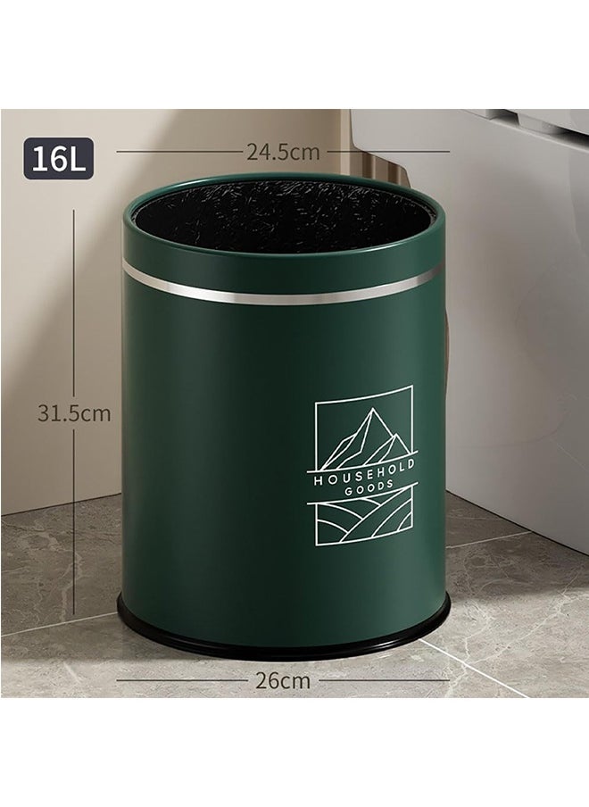 JCB CHIC Garbage Bin, Bathroom Wastebasket, Plastic Large capacity Trash Can, Living Room Kitchen Bathroom Round Waste Bin 16L  - Image 2