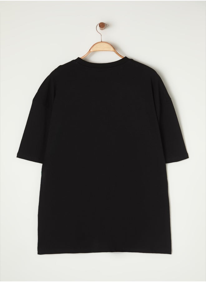 Plus Size Black Oversize/Wide Cut 100% Cotton T-Shirt - pzsku/Z4DC536B52284AA2184B9Z/45/_/1739718377/15ba0886-2c9f-4afd-99fd-968b975ee69e