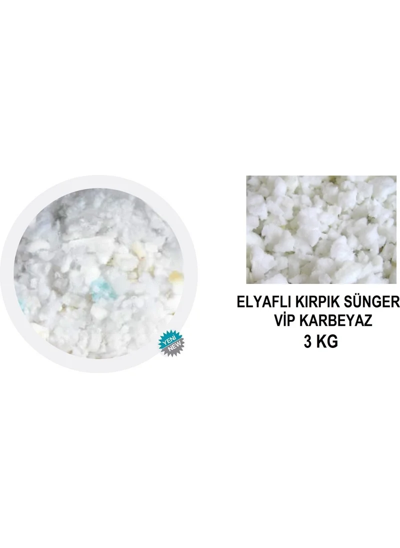 Vip Home Concept Fiber Chip Sponge Snow White Fiber Chip 3 kg Furniture Sofa Cushion Throw Pillow Filler