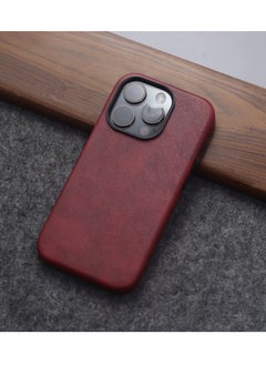 Generic For iPhone 16 Pro Max Leather Case, Business Luxury Classic PU Leather Elegant Designer Men Cover Soft Non-Slip Grip Phone Cases for iPhone 16 Pro Max  - Image 2