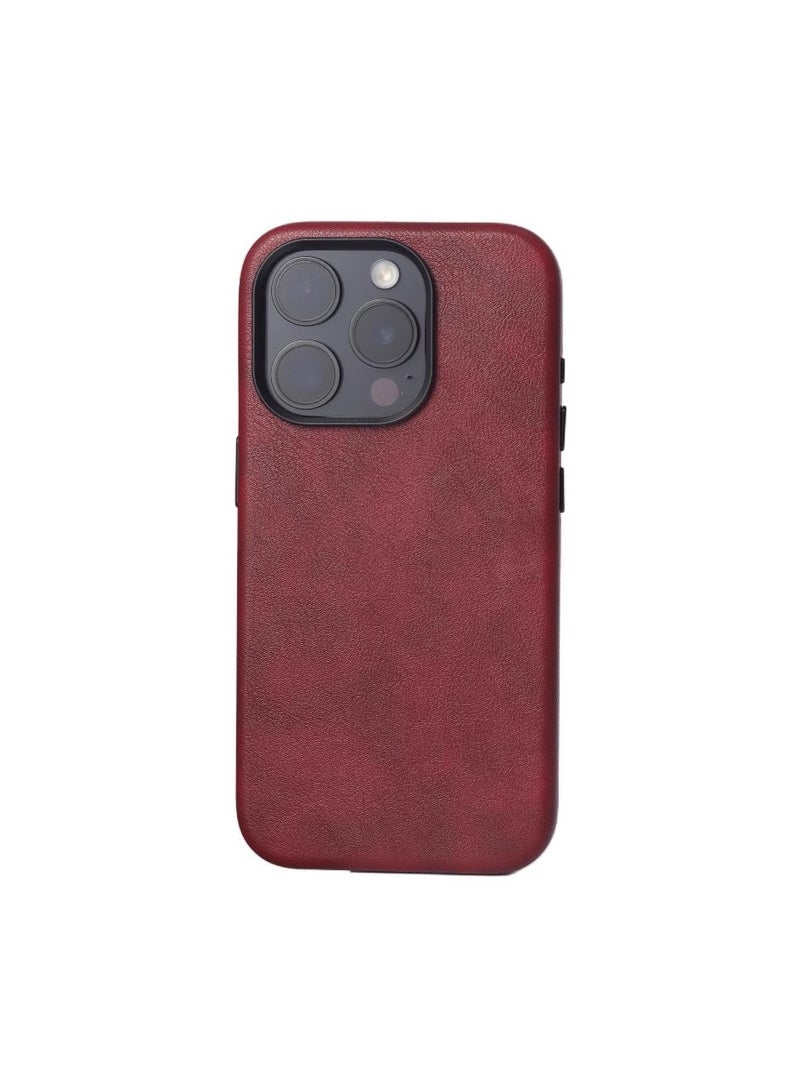 For iPhone 16 Pro Max Leather Case, Business Luxury Classic PU Leather Elegant Designer Men Cover Soft Non-Slip Grip Phone Cases for iPhone 16 Pro Max  - Image 1