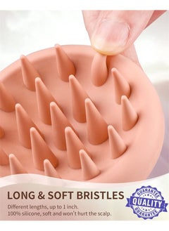 ULHYC Silicone Scalp Massager Shampoo Brush, Shower Scalp Scrubber with Soft Bristles, Scalp Brush for Hair Growth & Dandruff Treatment, Wet Dry Hair Massager for All Hair Types of Women (Pink)  - Image 2