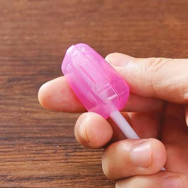 ILLUVA 10 Pieces Portable Toothbrush Head Covers, Travel Toothbrush Protector Cover - Image 4