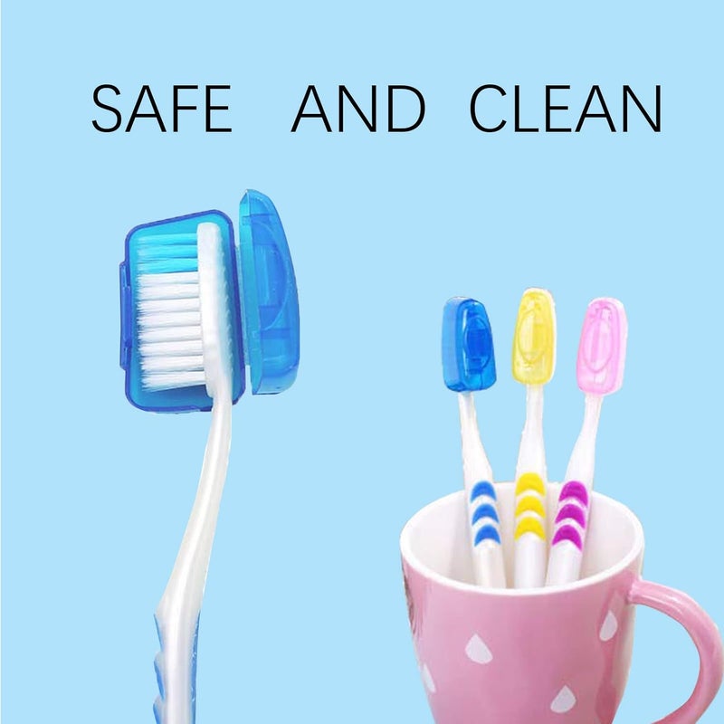 ILLUVA 10 Pieces Portable Toothbrush Head Covers, Travel Toothbrush Protector Cover - Image 3