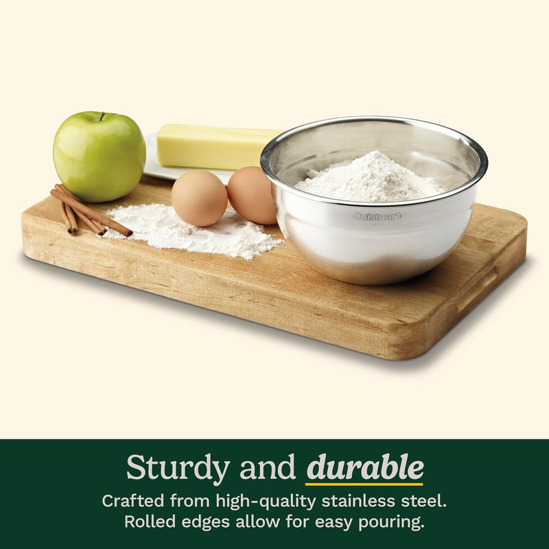 Cuisinart Mixing Bowl Set, Stainless Steel, 3-Piece, CTG-00-SMB - Image 5