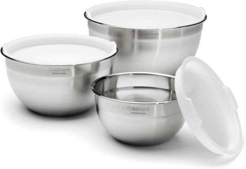 Cuisinart Mixing Bowl Set, Stainless Steel, 3-Piece, CTG-00-SMB - Image 1