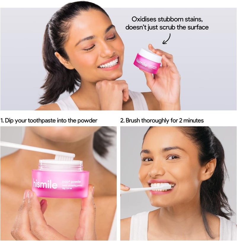 Hismile Pap+ Teeth Whitening Powder - Enamel Safe Whitening for Sensitive Teeth - Image 5