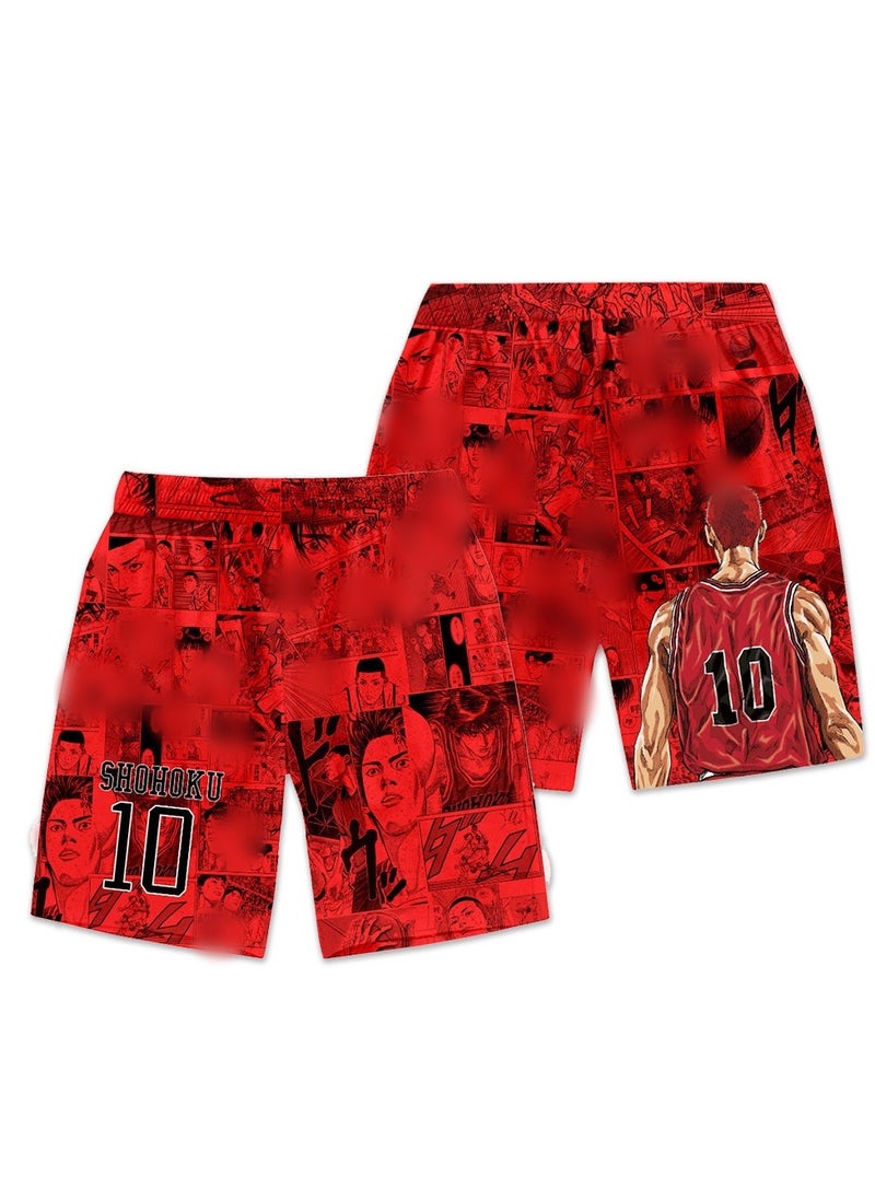 KUYING New Slam Dunk Master Printed Loose Five Point Casual Pants  - Image 1