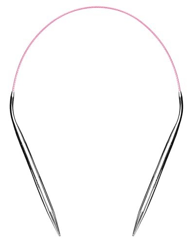 cuteDIY Size 9 Circular Knitting Needles 16 Inch Set Round Metal Kit - Image 1