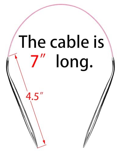cuteDIY Size 9 Circular Knitting Needles 16 Inch Set Round Metal Kit - Image 3