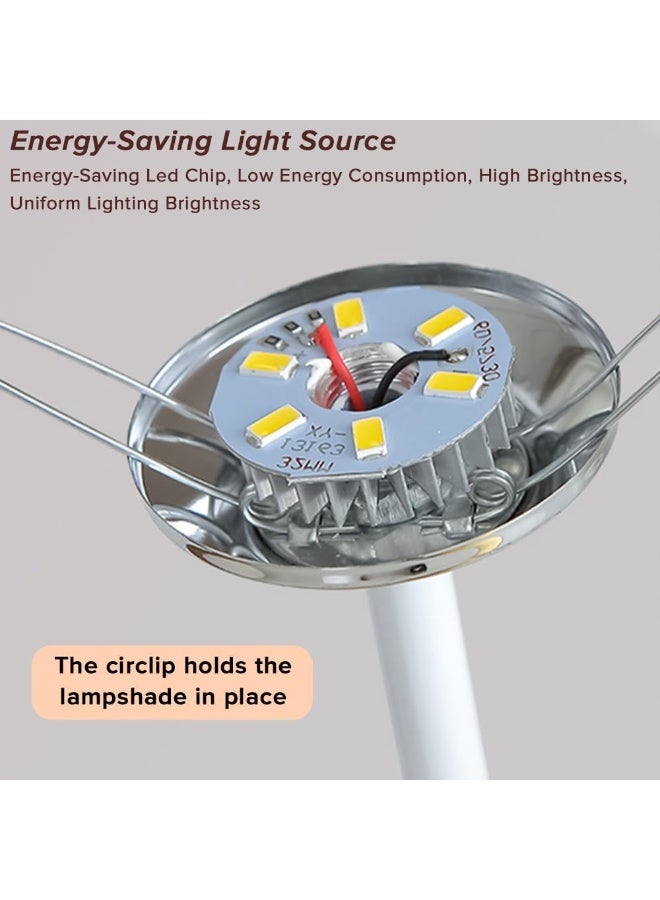 Beauenty Table Lamp, Bedroom Lamp With Burlap Shade And Metal Base, Modern Bedside Lamp, Living Room, Study Room With Light Bulb - Image 3