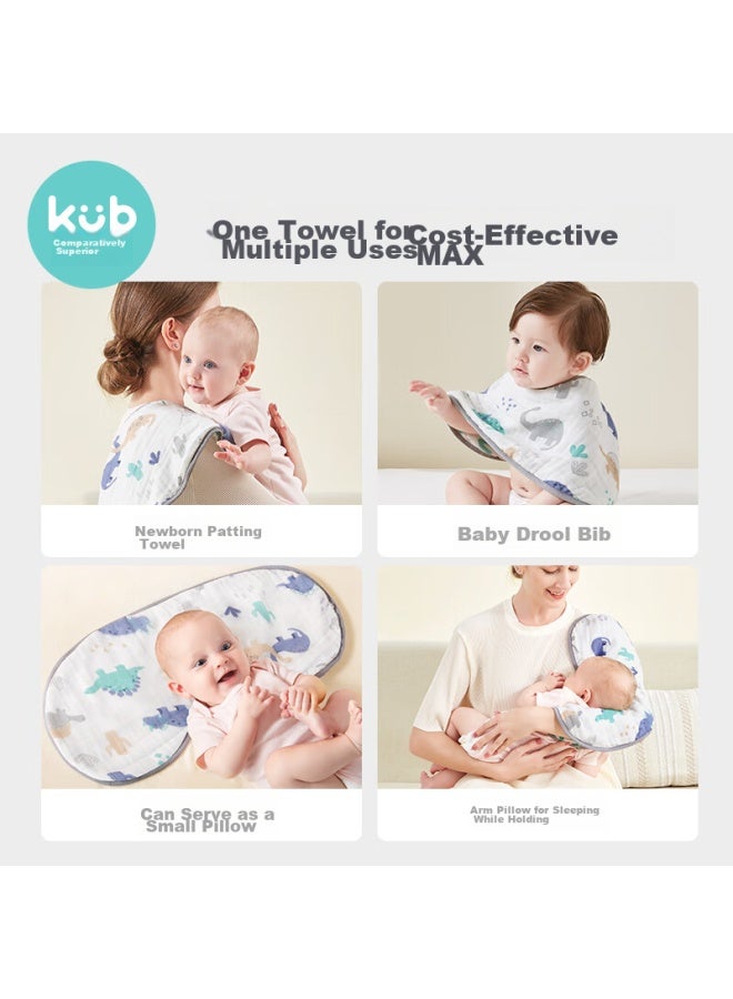Kub Baby Drool Bib, Face Towel, Nursing Cloth, Children's Handkerchief, Newborn Pure Cotton Gauze Towel, 6-pack With Hanging Rope - Image 2