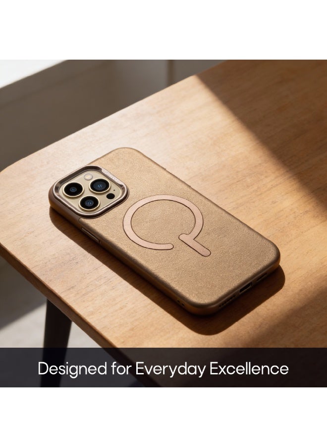 Aztech Handcrafted Premium Italian Leather Case for iPhone 16 Pro Max, MagSafe Compatible, Two-Tone Effect, Unique Patina Over Time, Desert Titanium Color, Slim Fit, Durable Protective Case, Anti-Scratch, Shockproof, Luxury Leather Cover, Stylish iPhone 16 Pro Max Case, Everyday Protection, Drop Protection, Magnetic Wireless Charging Compatible, Modern Phone Cover, Trendy Mobile Accessories, iPhone 16 Pro Max Accessories, Premium Leather Case - Image 4