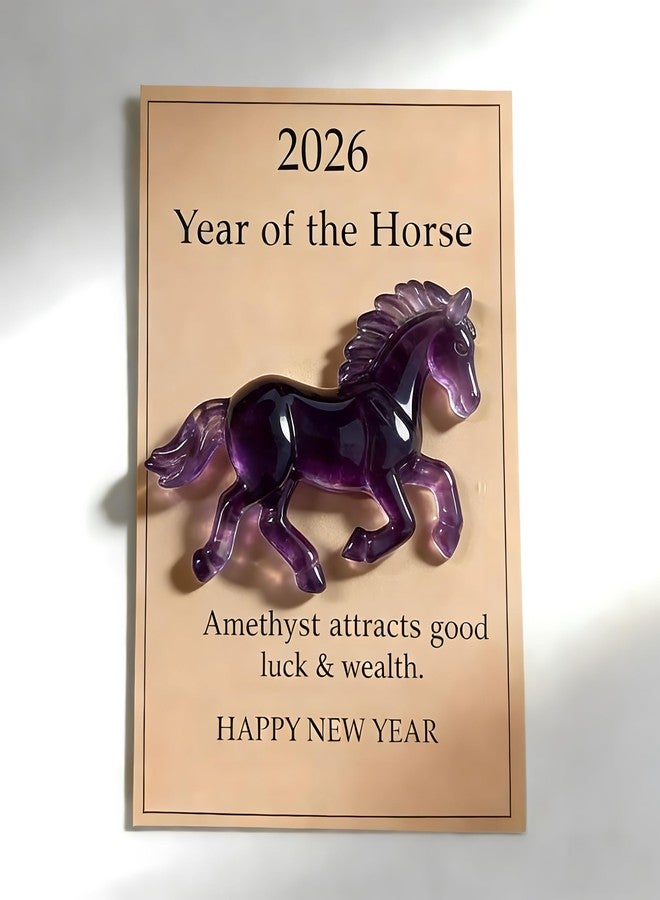 BADAO Little Horse Pocket Hug,Year of the Horse 2026 Gifts,3D Crystal Horse Figurine,A Symbol of Strength New Beginnings,HorseThemed Resin Ornament with Card,Symbolizing Good Luck, Peace and Happiness - Image 1