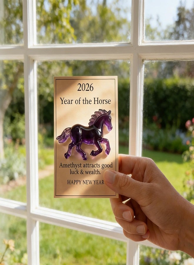 BADAO Little Horse Pocket Hug,Year of the Horse 2026 Gifts,3D Crystal Horse Figurine,A Symbol of Strength New Beginnings,HorseThemed Resin Ornament with Card,Symbolizing Good Luck, Peace and Happiness - Image 5