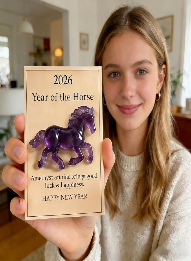 BADAO Little Horse Pocket Hug,Year of the Horse 2026 Gifts,3D Crystal Horse Figurine,A Symbol of Strength New Beginnings,HorseThemed Resin Ornament with Card,Symbolizing Good Luck, Peace and Happiness - Image 3