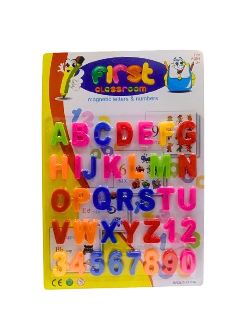 FIRST CLASSROOM MAGNETIC LETTERS & NUMBERS EDUCATIONAL GAMES TOY EASY LEARN ALPHABET & COUNTING - Image 1