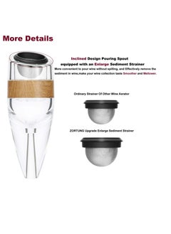 Generic Decanter Set, Drinks Pourer with Strainer, Champagne Premium Pourer, No Drip or Spills, Quality and Convenience for Sommeliers  - Image 3